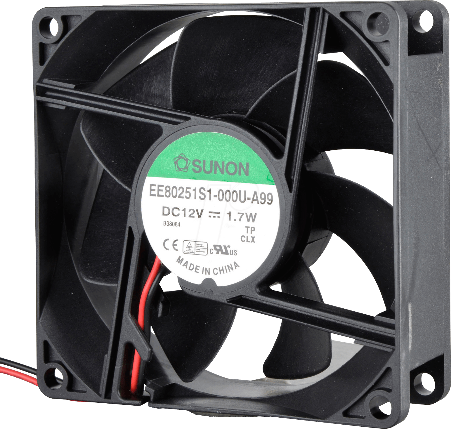 FAN-8025 12V - Lüfter, 12 V DC, 80 x 80 x 25mm, U/Min: 3200