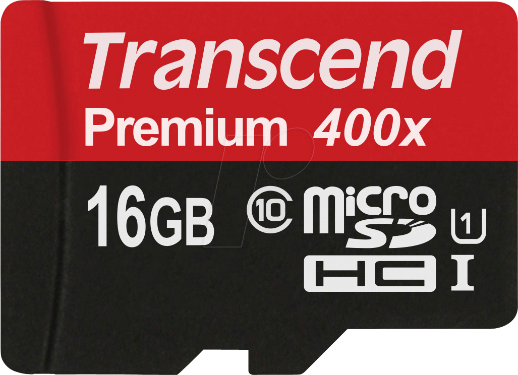 TS16GUSDCU1 - MicroSDHC-Speicherkarte 16GB, Transcend Class 10 UHS-I