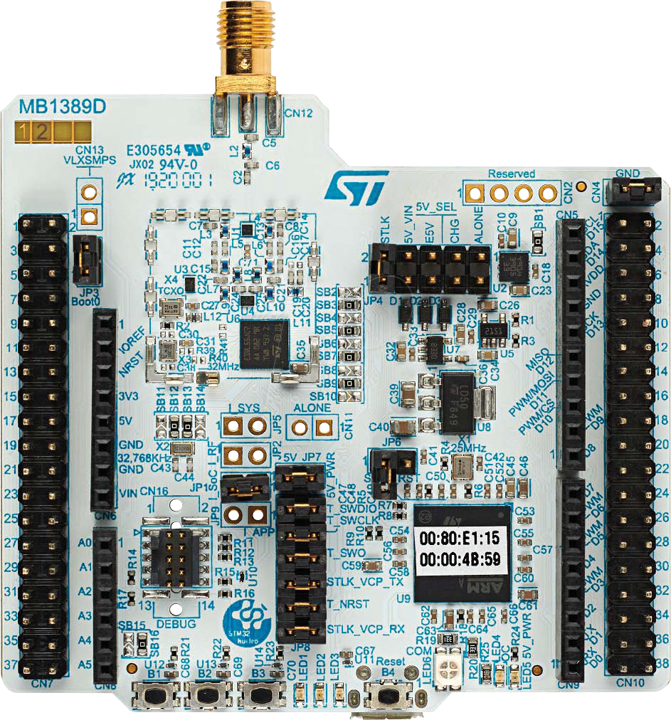 NUCLEO-WL55JC1 - Nucleo-64, ARM Cortex-M0+/-M4, STM32WL55