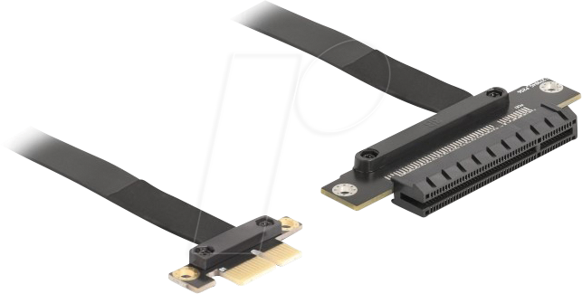 DELOCK 81496 - Riser Karte PCIe 3.0 x1 > x8, 30 cm Kabel