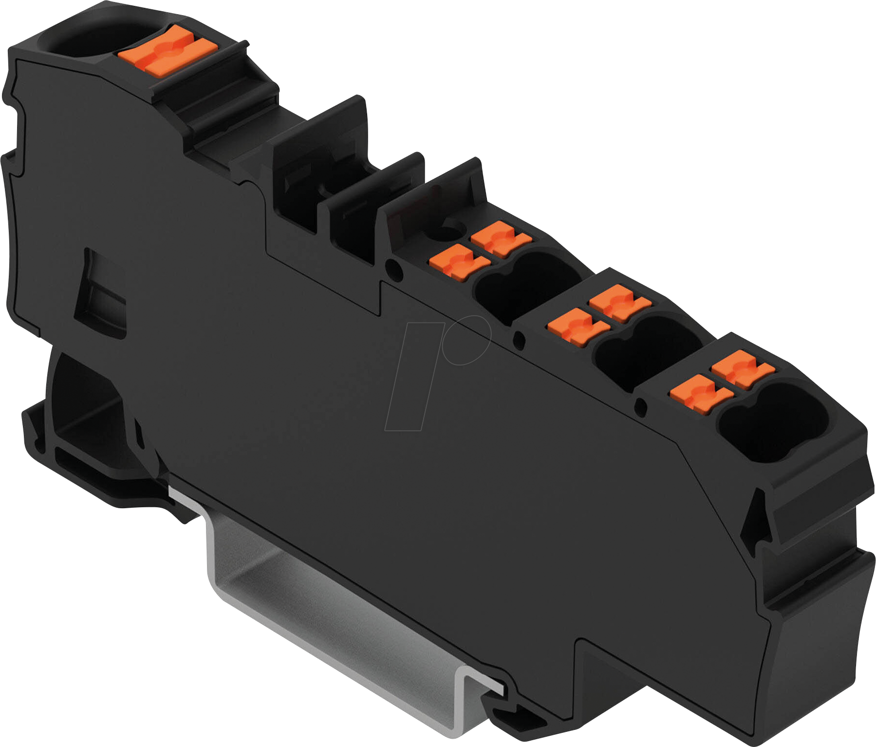 WAGO 2206-8035 - Verteilerklemme 1x 6 mm² / 6x 1,5 mm², schwarz