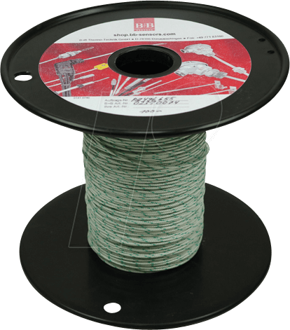 0231 0074-100M - Thermodraht 2 x 0,20 mm, Typ K NiCr-Ni, Glasseide, 100 m