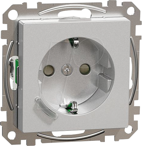 WISER 2380-0460 - Steckdose, 1-fach, edelstahl, glänzend, Zigbee