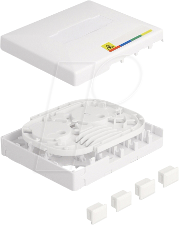 Thumbnail - DELOCK 87890 - LWL Anschlussdose, Wandmontage, 4x SC Simplex / LC Duplex
