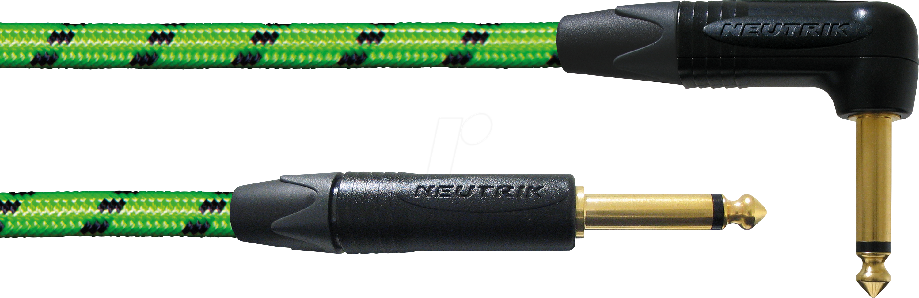BLACKLIGHT 3PRG - Instrumentenkabel BLACKLIGHT PR, 3 m, gew., grün, 6,3 mm Klinke
