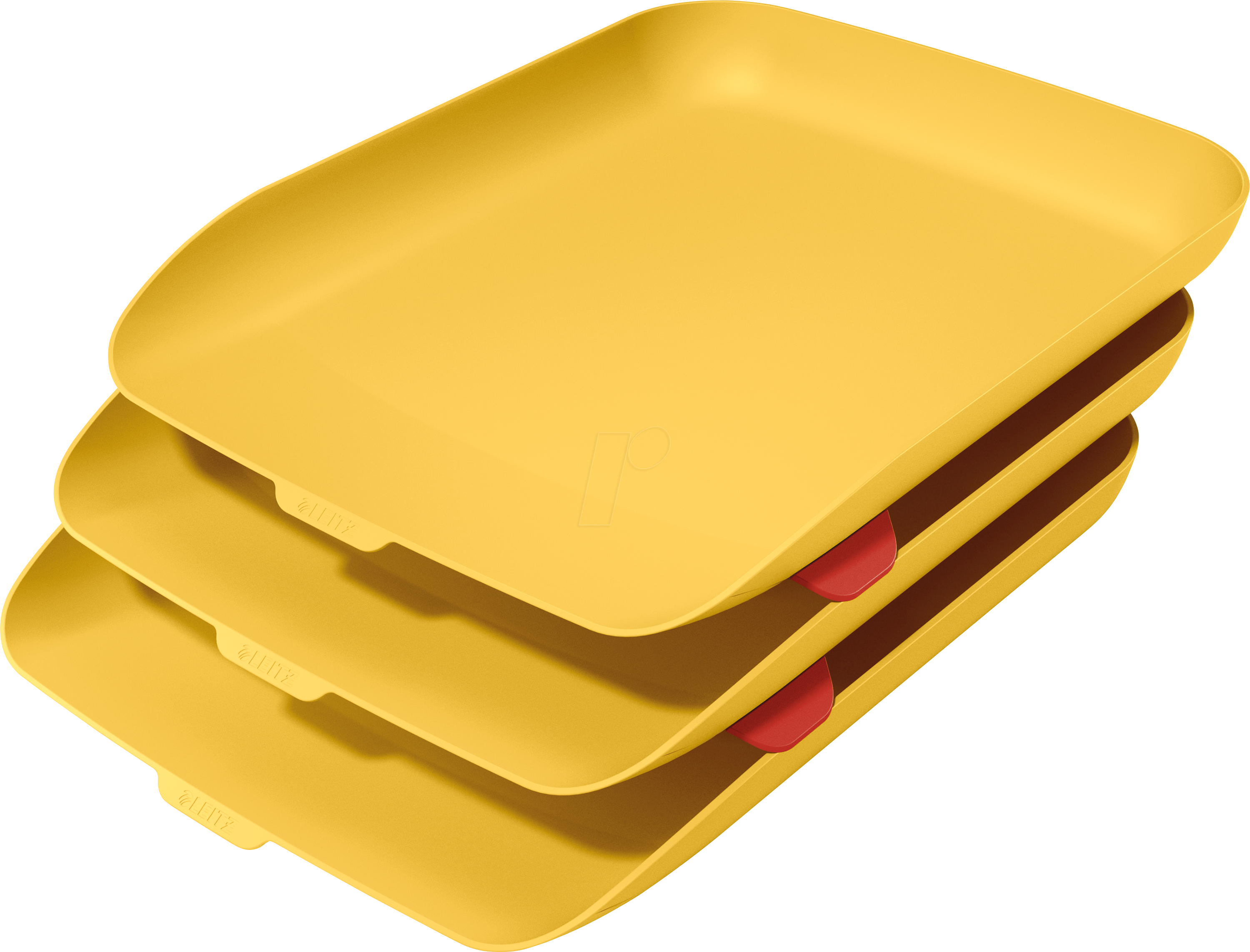 LEITZ 53582019 - Briefkorb Set (3 Briefkörbe + 2 Stapelelemente), Cosy gelb