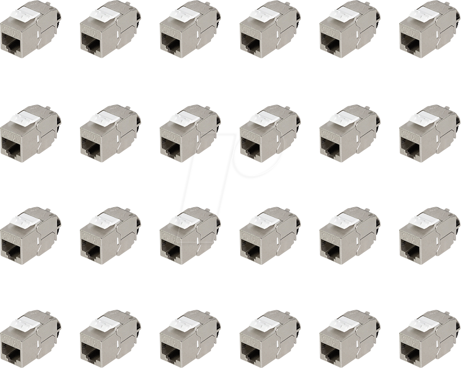Thumbnail - LOGILINK NK4064 - RJ45 Keystonemodul, Cat.6a, geschirmt, 24 Stück