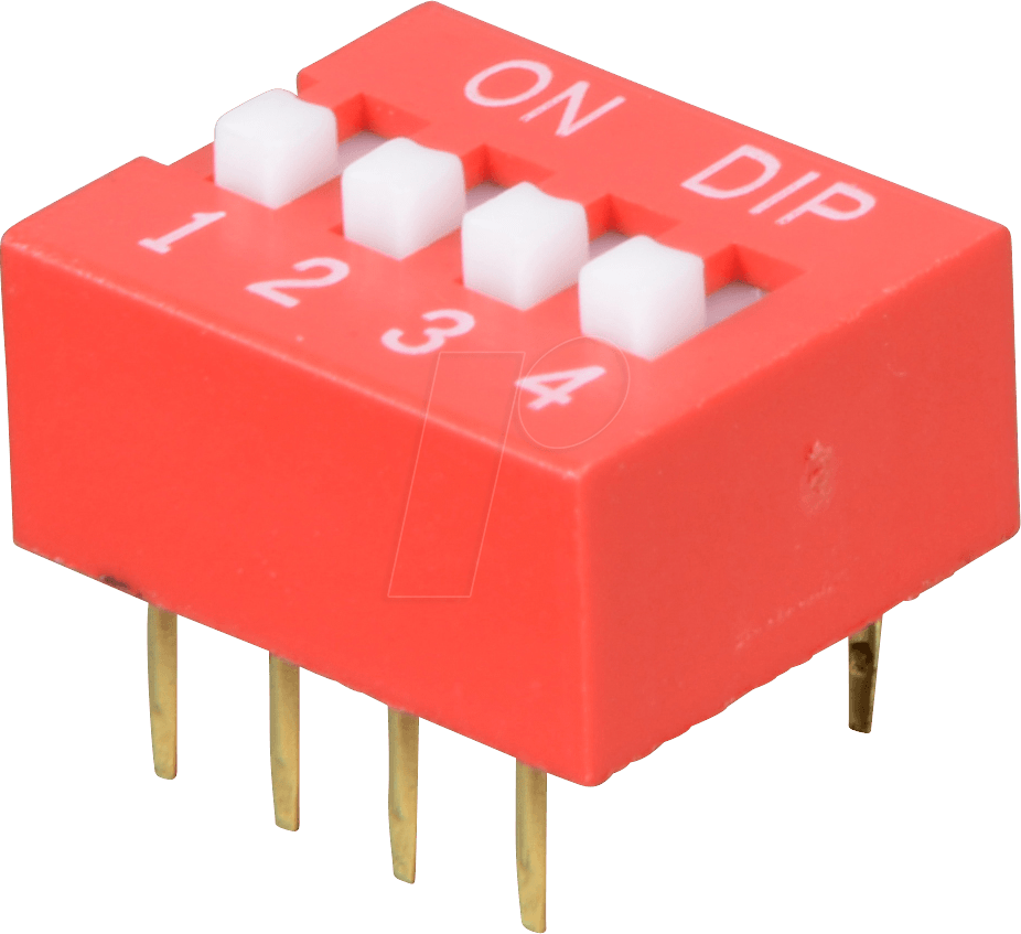 NT 04 - Dip-Schalter, liegend, 4-polig