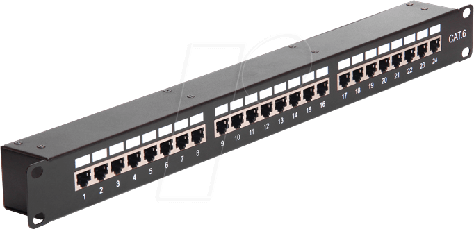 DELOCK 43295 - Patchpanel, 19”, 24-Port, Cat.6, 1 HE