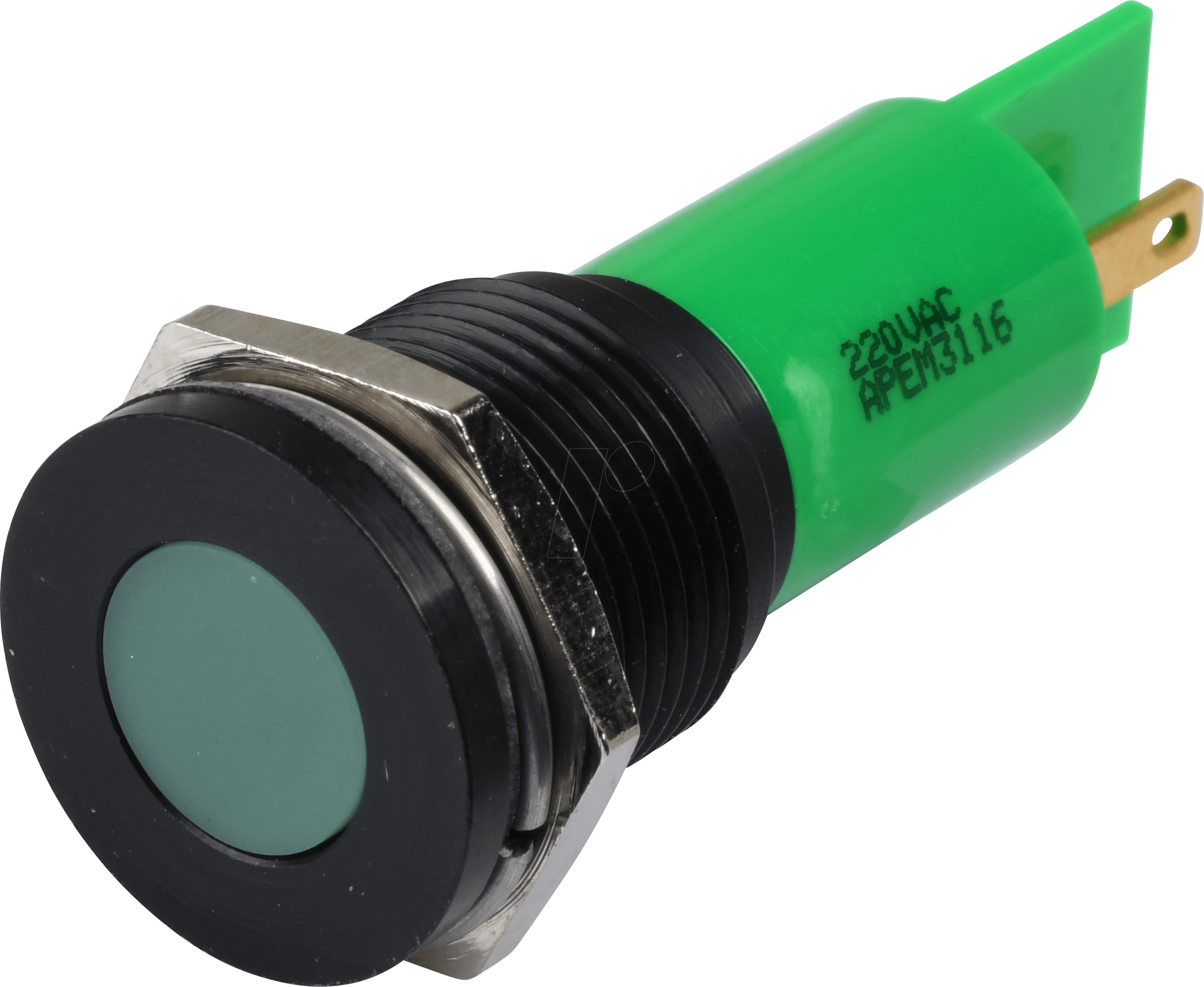 Thumbnail - APM Q16F1B G220E - LED-Signalleuchte, grün, 220 V, Ø 16 mm, bündig, FASTON