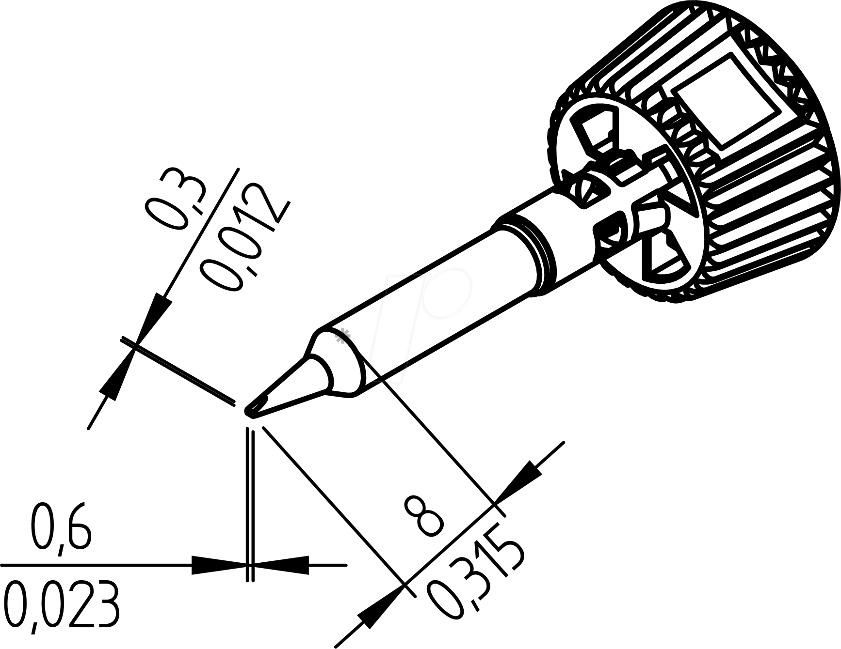 Thumbnail - ERSA 0142CDLF06 - Ersadur Lötspitze, 0,6 mm meißelförmig