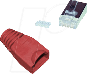 SHVP 72057R10 - Cat.5e/6 Stecker + Einführhilfe rot, 10 Stk.