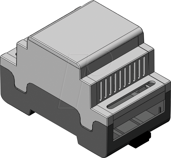 APRA DB3 GBK - Leergehäuse, geschlossen, 53,5 x 58 x 90 mm, 3 TE