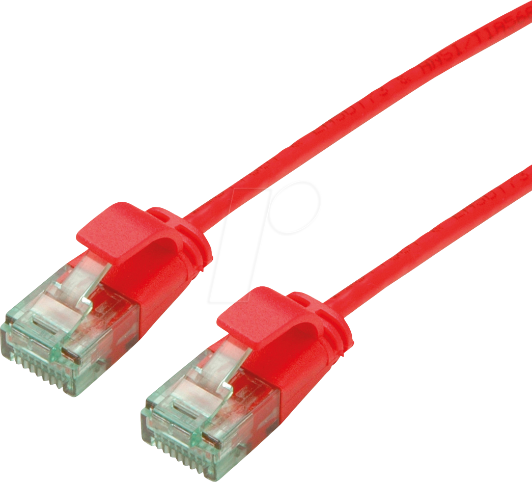 ROLINE 21453412 - Patchkabel Cat.6a (Class EA) UTP, Slim, rot, 0,5 m