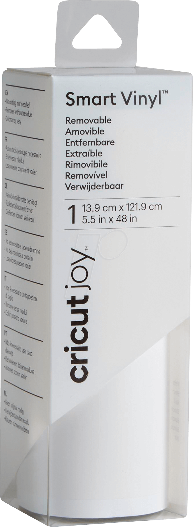 CRICUT 2008039 - Vinylfolie, Ablösbar, 139 mm x 2120 mm, weiß