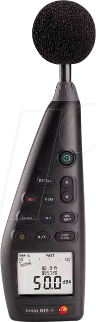 TESTO 0563 8170 - Schallpegelmessgerät testo 816-1, 30 bis 130 dB, 20 bis 8000 Hz