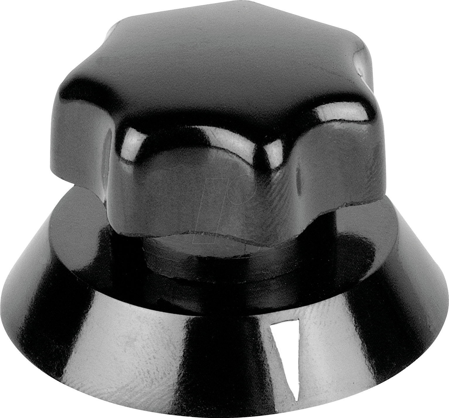 MEN 320.621 - Potentiometerknopf für Achse Ø 6 mm, schwarz