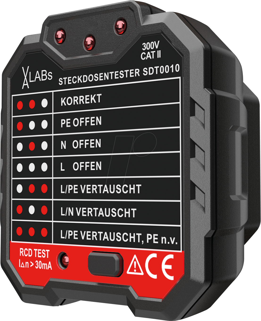 VAL SDT0010 - Steckdosentester mit RCD-Prüfung