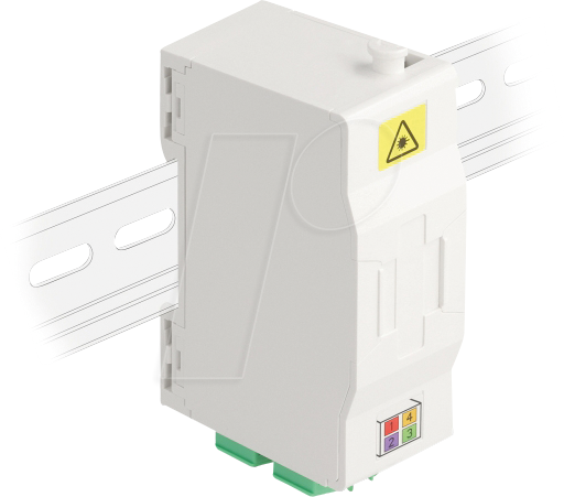 DELOCK 88098 - LWL Anschlussdose, Hutschiene, mit Spleißhalter, 4x LC Duplex