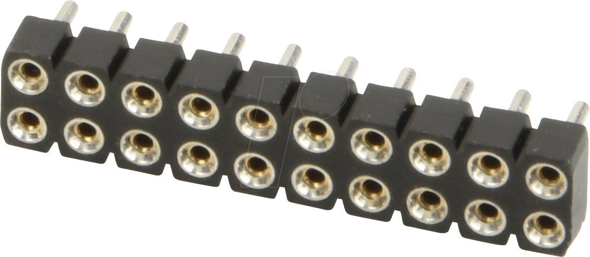 W+P 256-020-2 - Präzisionsbuchsenleiste/IC Leisten , gerade, RM 2,54, 2x10-polig