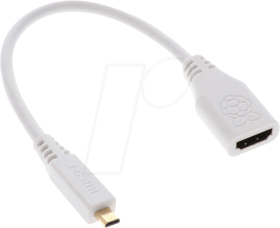 RPI M-HDMI HDMI5 - Raspberry Pi - Kabel, micro-HDMI (m) auf HDMI (f), 23cm, weiß