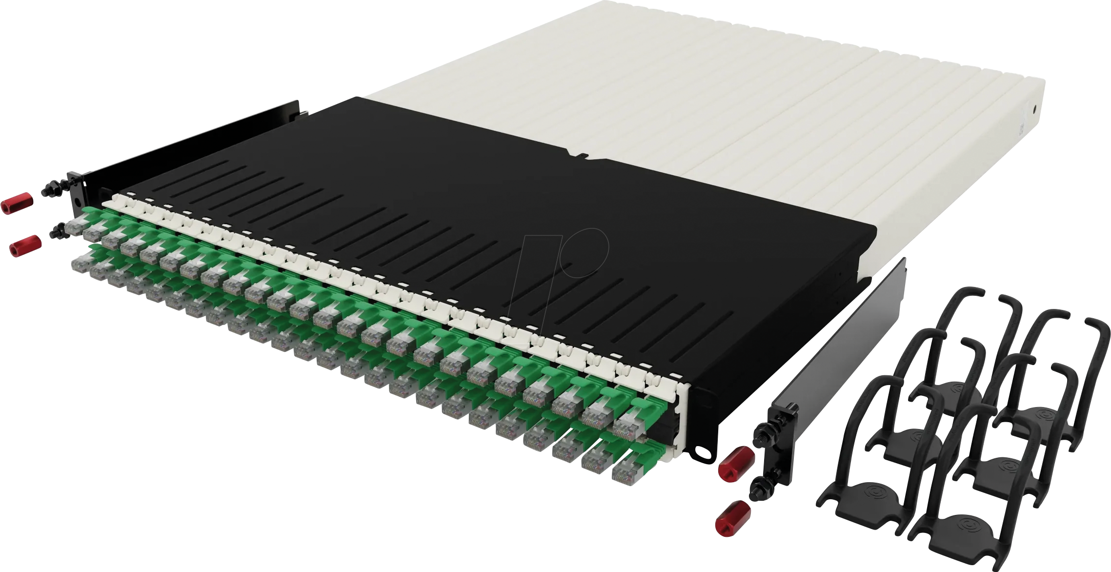 PB PONE30STPGR - Kabelmanagementsystem, 24-Port, Cat.6a STP, 1,8 m, grün