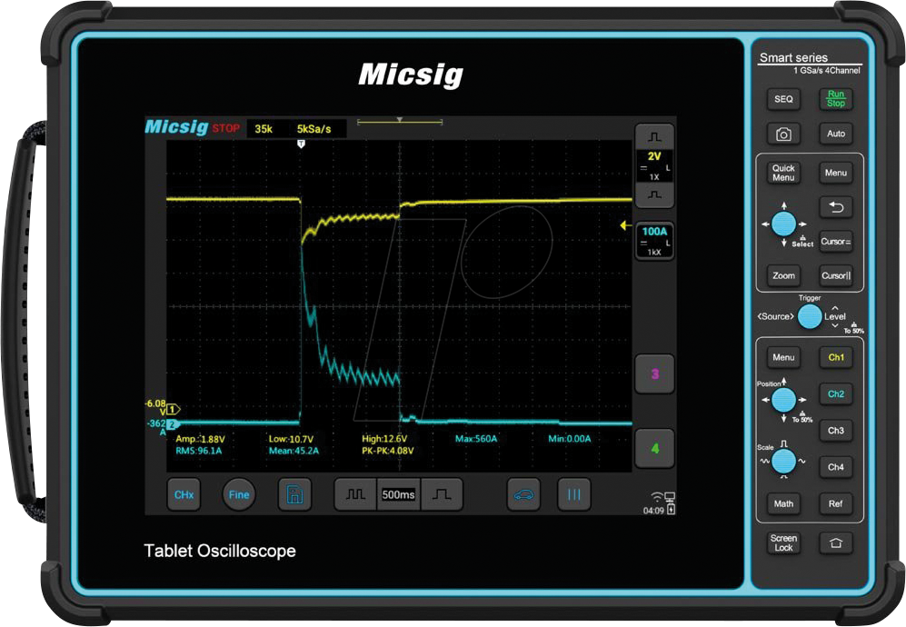 Thumbnail - MICSIG SATO2002 - Handheld-Oszilloskop SATO2002, 200 MHz, 2 Kanäle