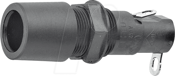 SCH 311653 - Sicherungshalter für 5 x 20 / 6,3 x 32 mm, 250 V, 10 A, schwarz