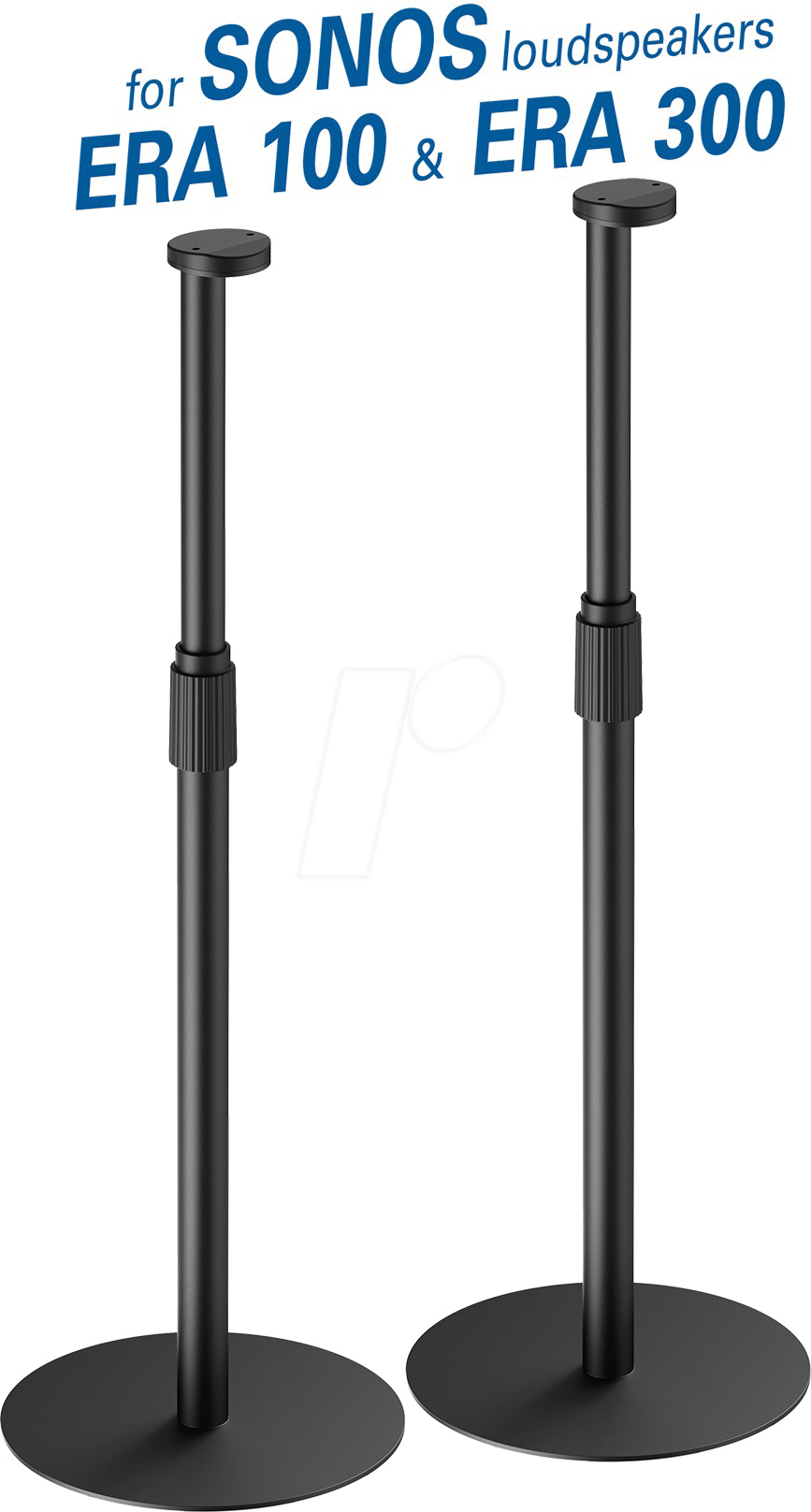 MYW HS49L - Lautsprecherständer für SONOS Era 100 & 300, 2er Set, schwarz