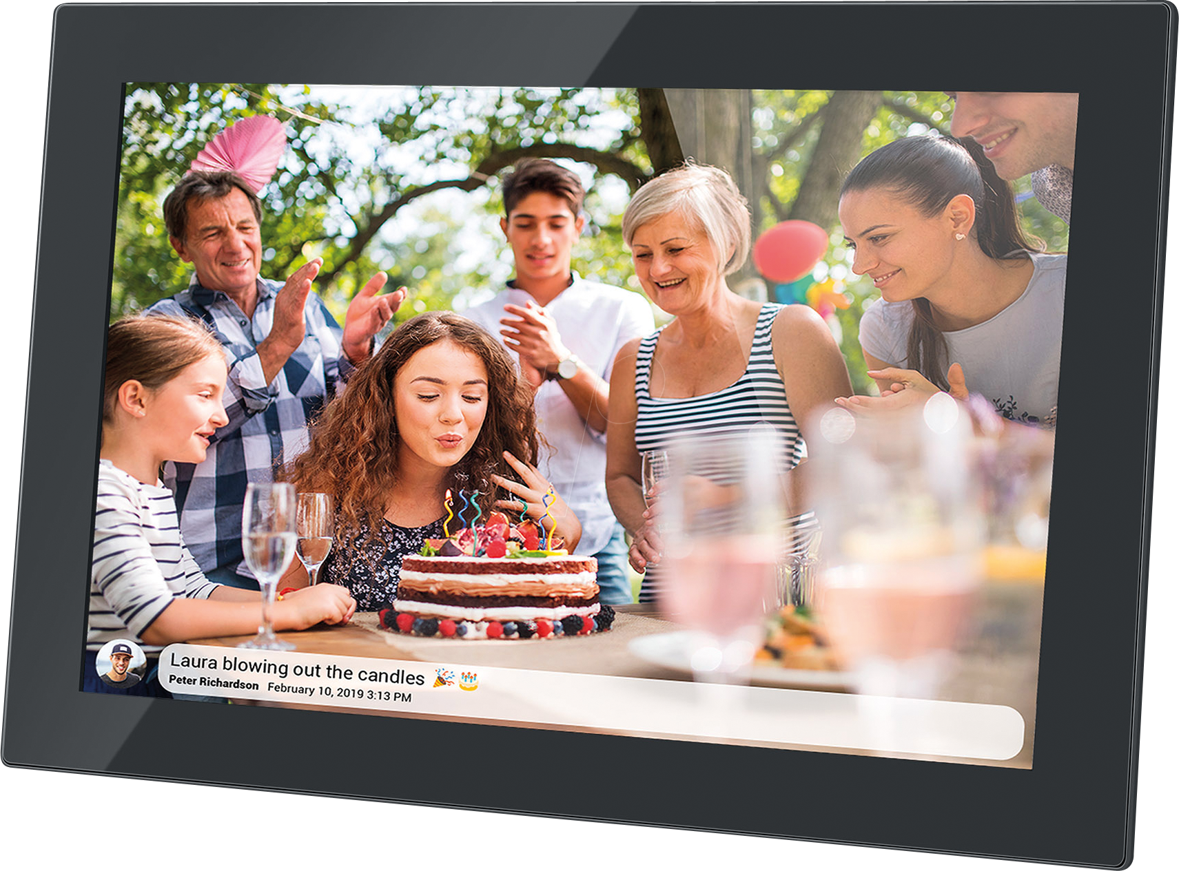 MUSE M-510 WPF - Digitaler Bilderrahmen, Wi-Fi, Frameo Software