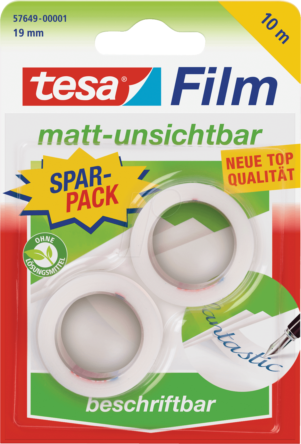 Thumbnail - TESA 57649 - tesafilm® matt-unsichtbar 10m x 19mm / 2 Rollen