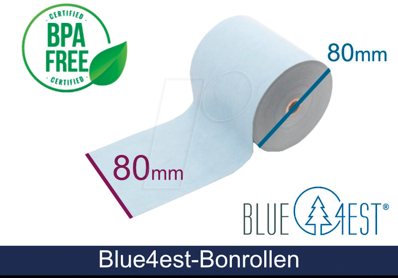 ARTD ADT808012B4 - Thermopapier, 80 mm, 80 m, Blue4est®, 1er Pack