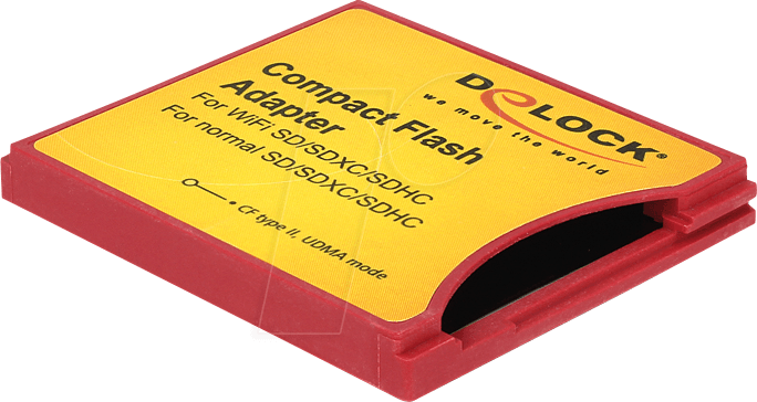 DELOCK 62542 - Card Reader, intern, Adapter, Compact Flash, SD/SDHC/SDXC