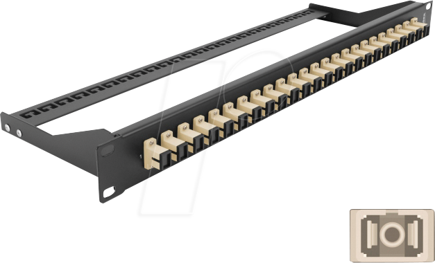DELOCK 43382 - LWL Patchpanel, 19'', 24-Port, SC Simplex, 1HE, beige