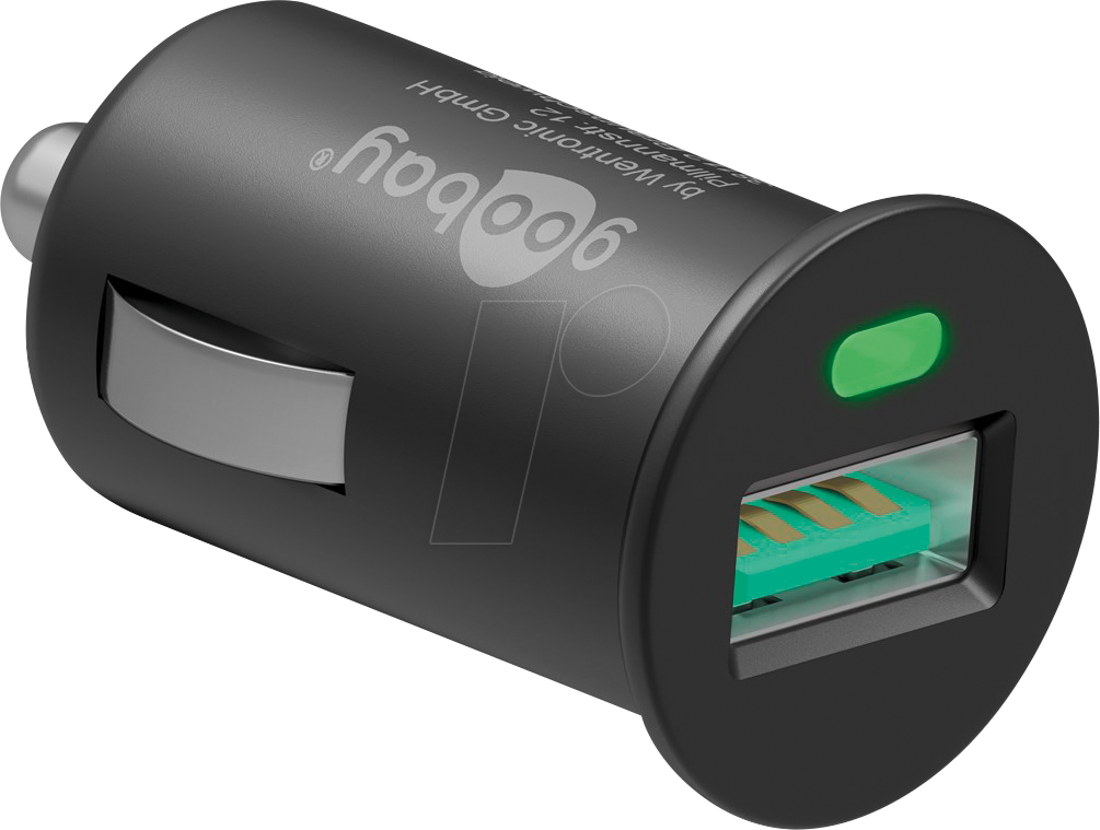 GOOBAY 45162 - USB-Ladegerät, 5 V, 2400 mA, Kfz, Quick Charge
