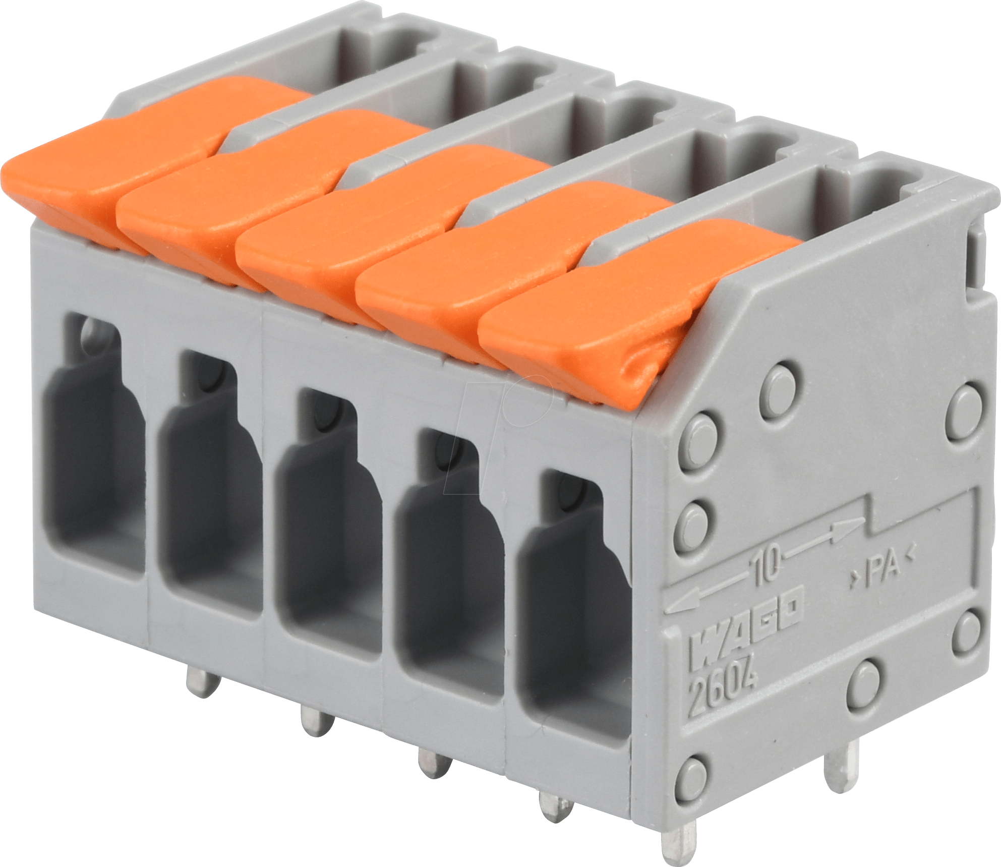 WAGO 2604-1105 - Leiterplattenklemme - RM 5 mm, Ø 4 mm², 5-polig