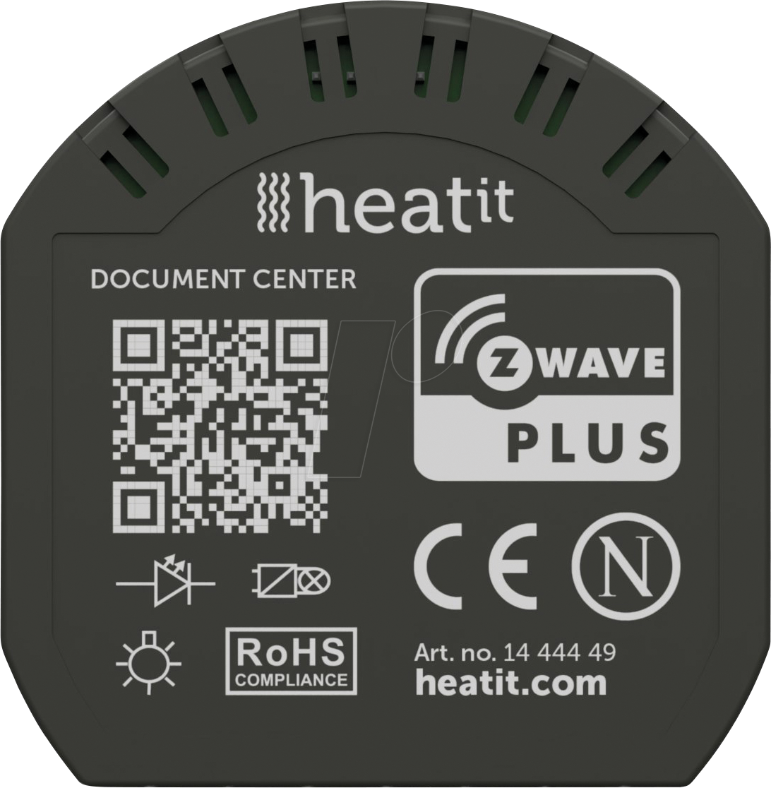 HEATIT 1444449 - 2-Kanal Schaltaktor, Z-Wave, Messfunktion