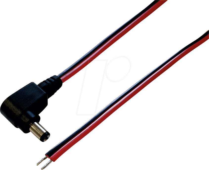 BKL 075112 - DC-Kabel Stecker 2,5/5,5mm rt/sw 0,3m