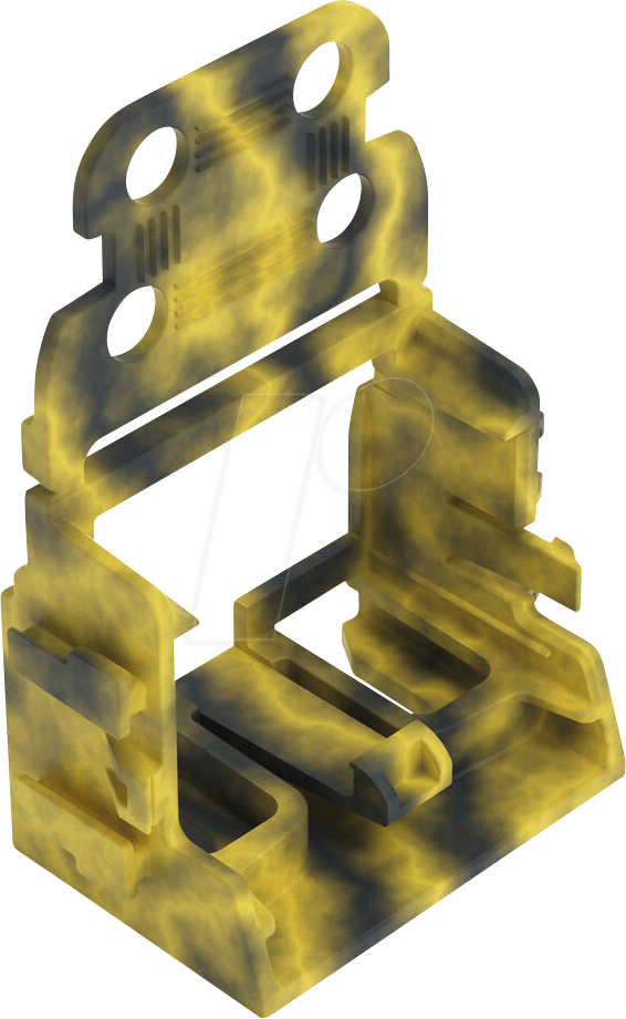 WAGO 221-509-0GG - Befestigungsadapter mit Zugentlastung, 10-Leiter, grau-gelb