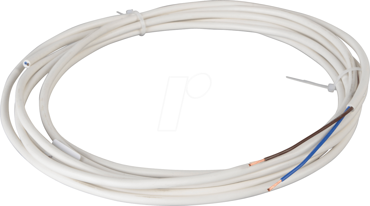 H03VV F275W 10M - Schlauchleitung H03VV-F, 2 x 0,75 mm, 10 m, weiß