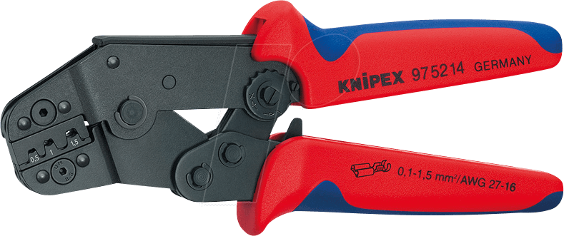 Thumbnail - KN 97 52 14 - Crimpzange, kurze Bauform, 195 mm, unisolierte, Steckverbinder