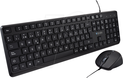 V7 CKU350ES - Tastatur-/Maus-Kombination, USB, mit ES-Layout