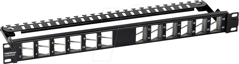 TRN TC-KP24SA - 19'' Keystone Patchpanel, 24-Port, unbestückt