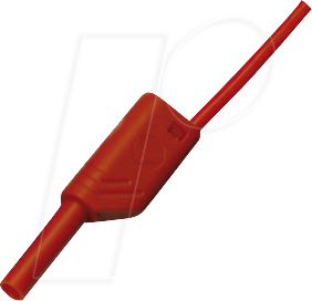 MVL SWS-100/1 RT - Messleitung, 2 mm, 1,0 m, rot, gesichert, stapelbar