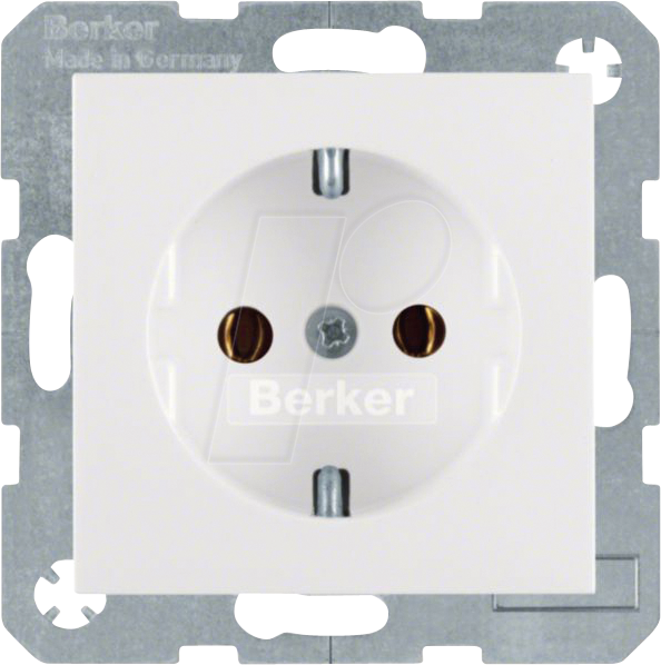 BERKER 47438989 - Steckdose S.1/B.3/B.7 polarweiß, glänzend