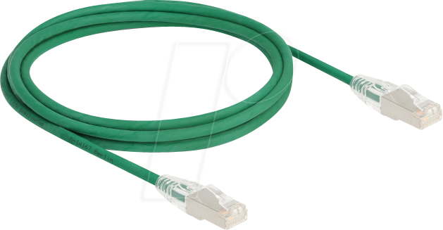 DELOCK 80366 - Patchkabel Cat.6a U/FTP Slim 2 m grün