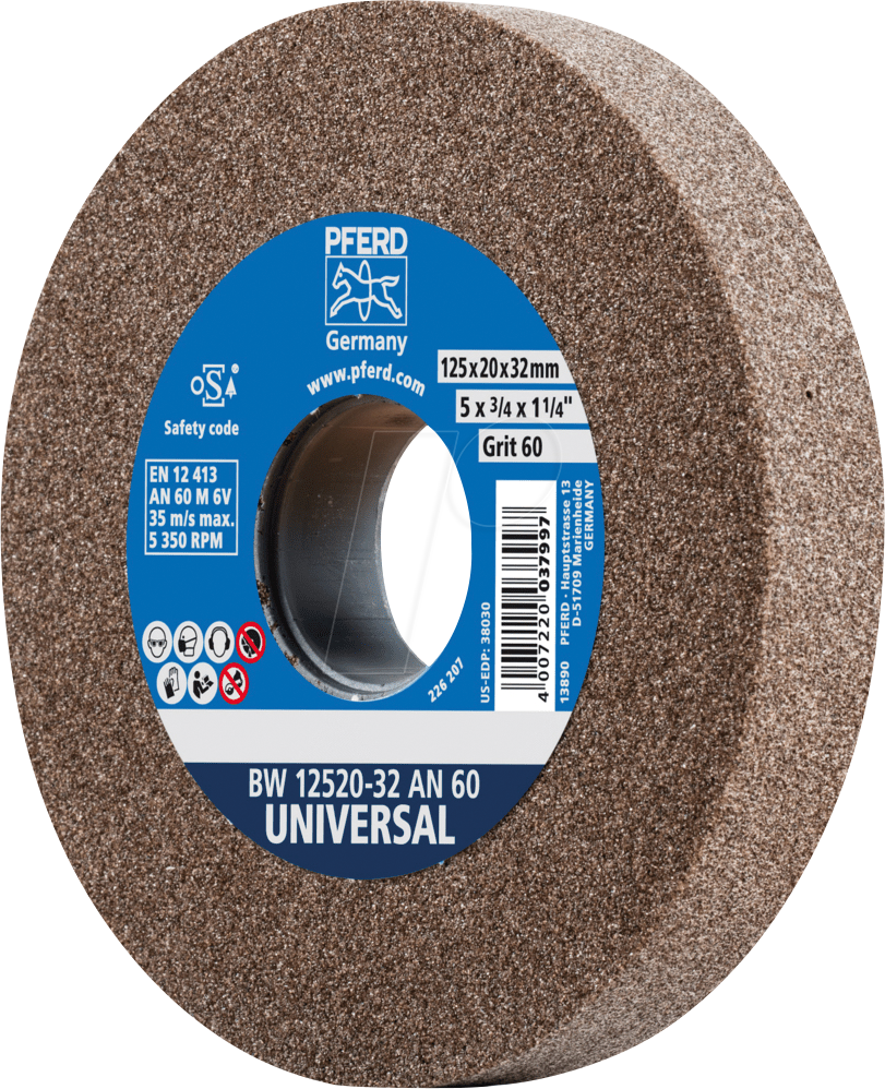 Thumbnail - PFERD 39009716 - Schleifbockscheibe Ø 125x20mm Bohrung-Ø 32 mm A60