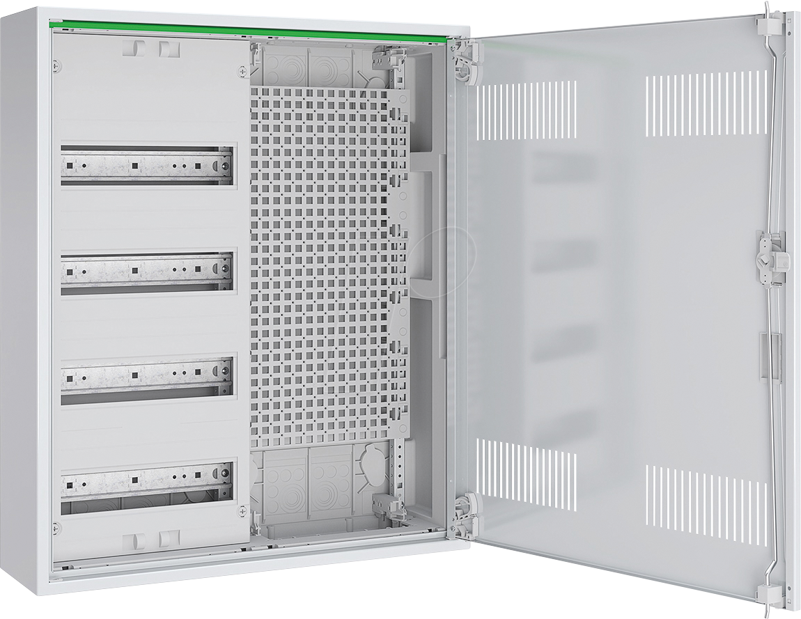 ABNRM204M01 - Feldverteiler AP, T: 160 mm, Lüftungstür, 4 Reihen, Mediafeld