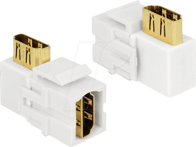 DELOCK 86359 - Keystone HDMI Buchse > HDMI Buchse 90° weiß