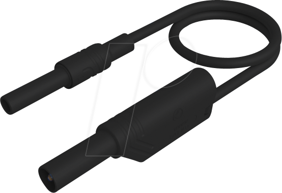 MAL S WSB-25 SW - Messleitung, 2,5 mm², 0,25 m, schwarz, gesichert, stapelbar